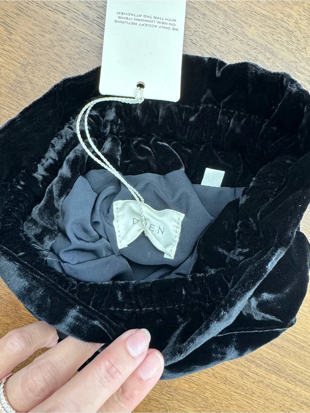 Doen Brand New with Tag RMS Pouch Black Velvet